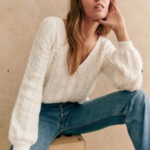 Sezane Beryl Cardigan Cream Ecru Small